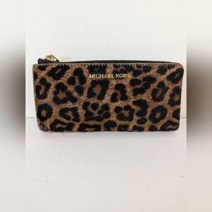 Michael Kors Animal Print Brown Leopard Print Wallet